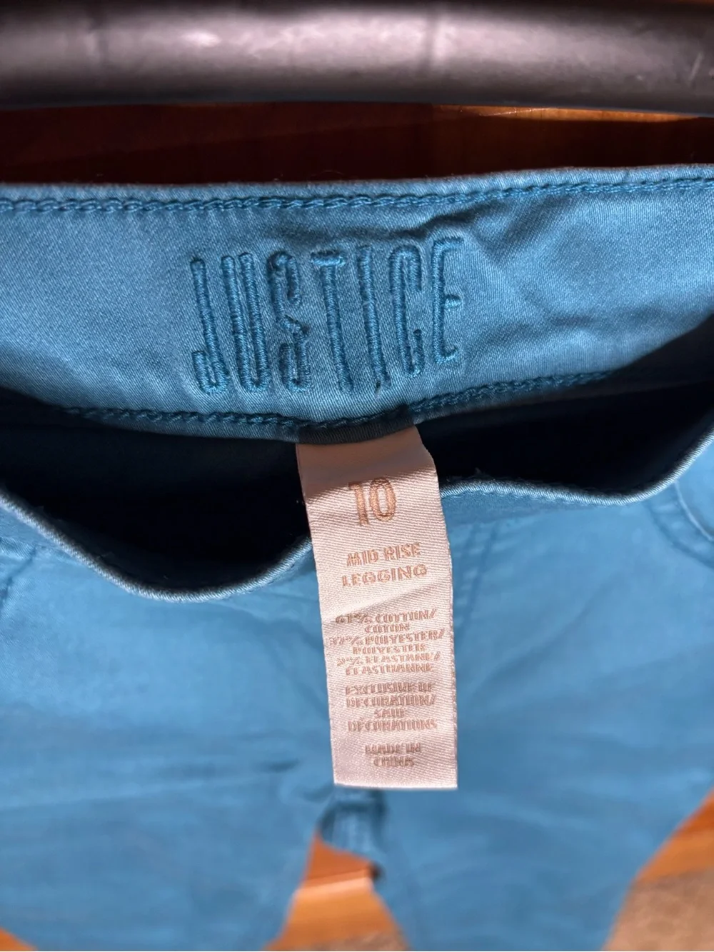 Justice Teal Girls' Pull-On Leggings